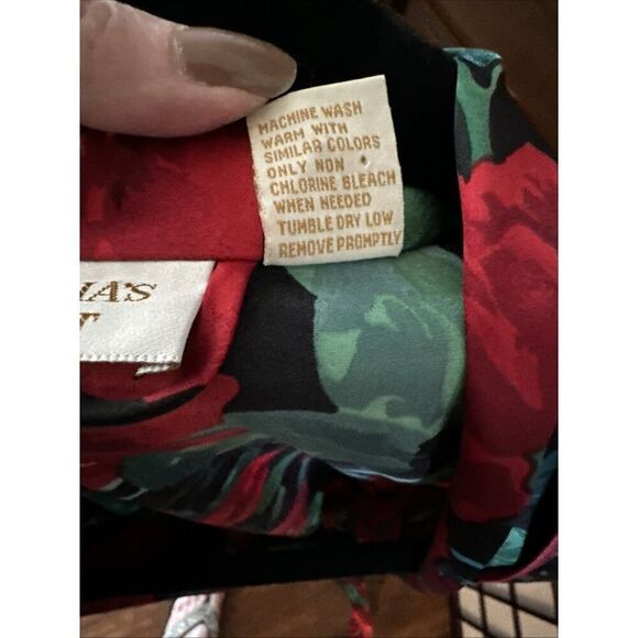 Vintage Victoria's Secret Gold Label Mini Length Floral Rose Print Robe O/S - Picture 6 of 6